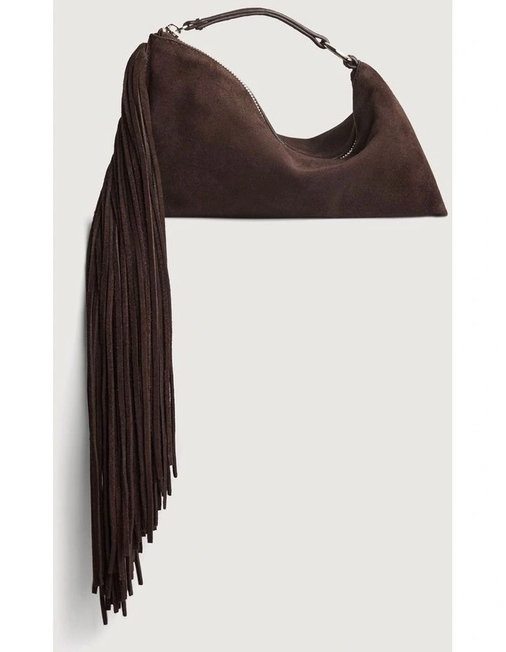 Dakota Fringe Clutch in Bitter Chocolate image 1