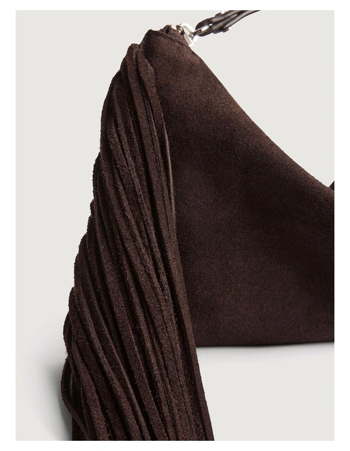 Dakota Fringe Clutch in Bitter Chocolate image 3