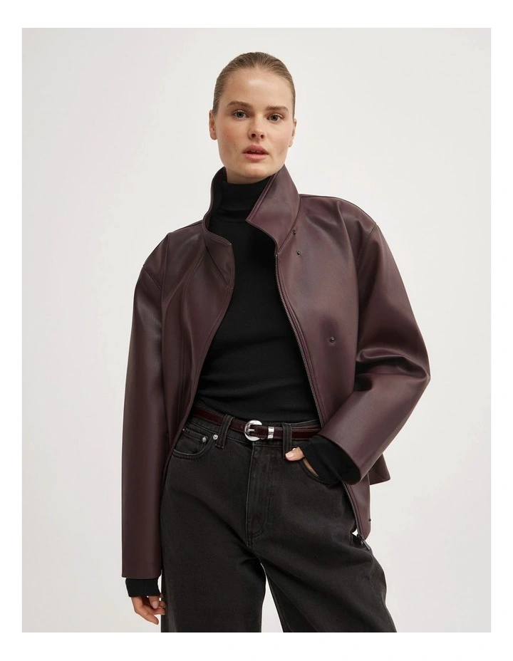 Olivia Slim Belt in Fig image 2