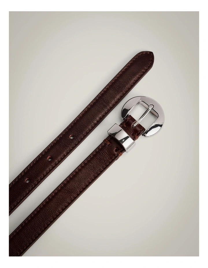 Olivia Slim Belt in Fig image 5