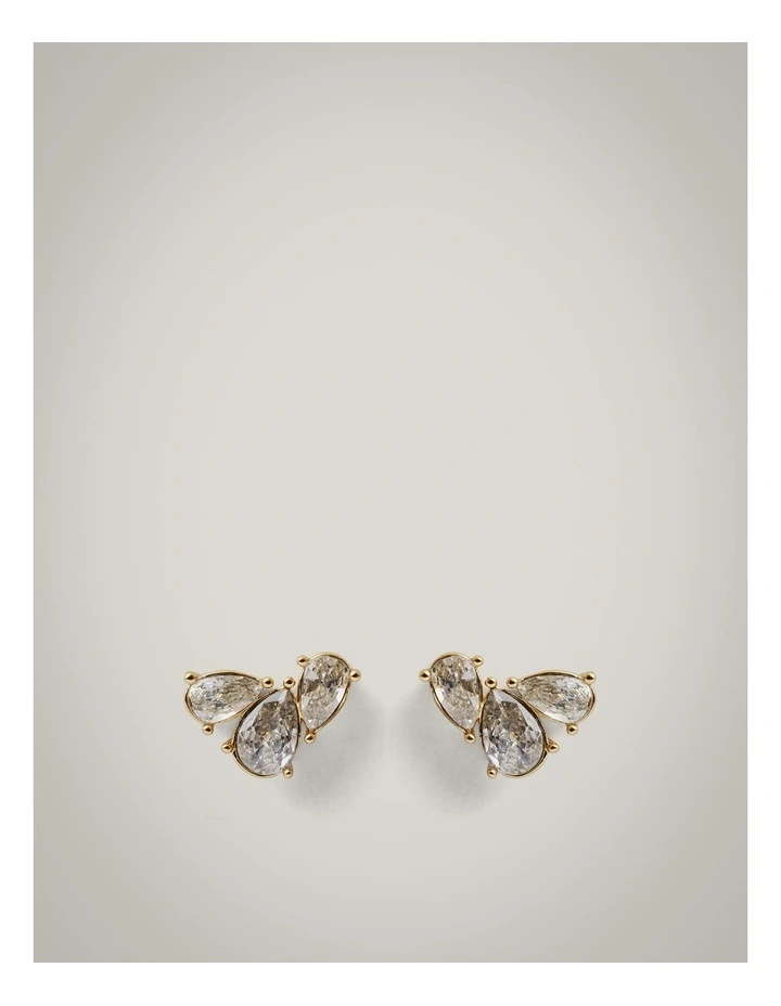 Greta Stud Earrings in Gold image 1