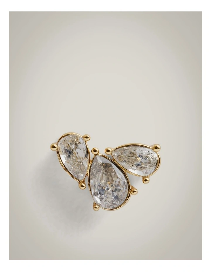 Greta Stud Earrings in Gold image 3