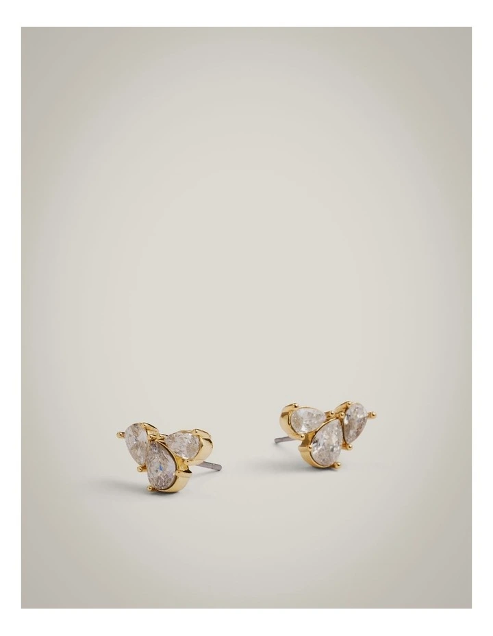 Greta Stud Earrings in Gold image 4