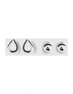 Meg Earrings Set in Silver