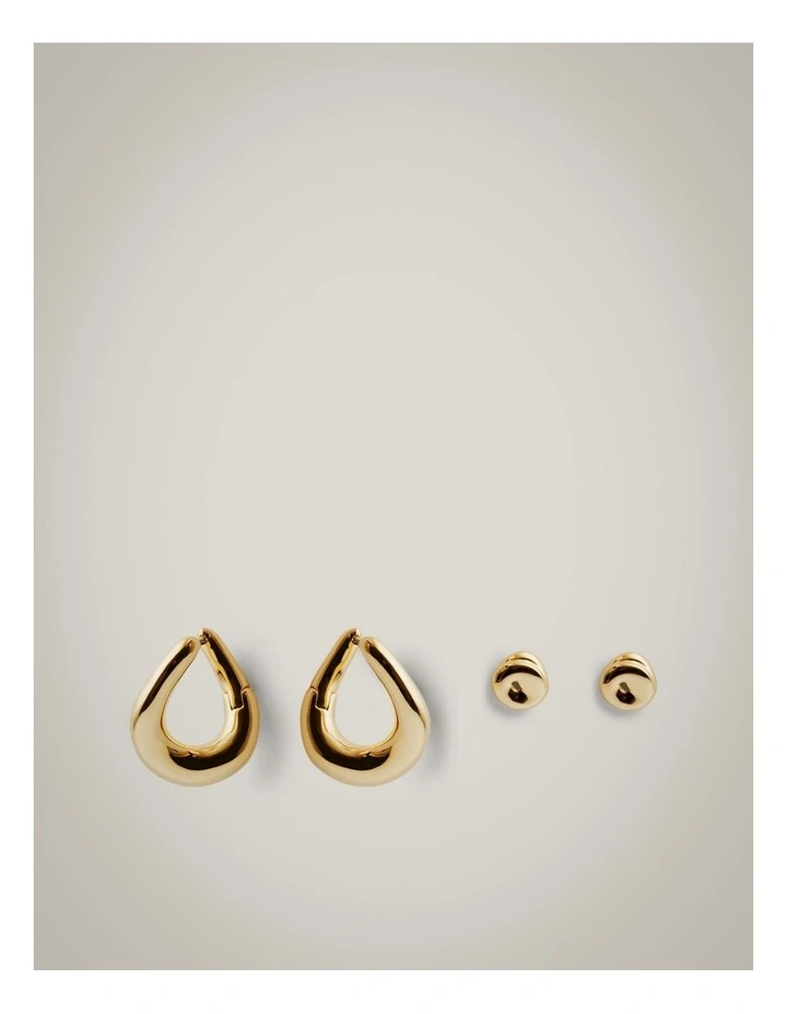 Meg Earrings Set in Gold image 1