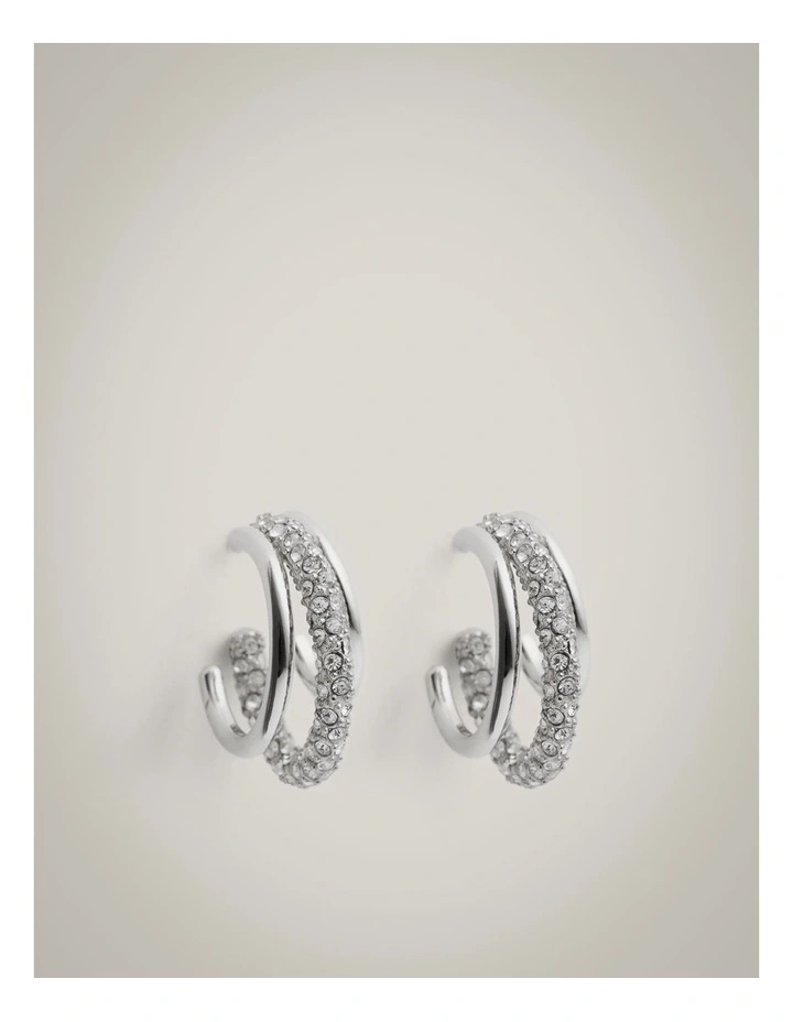 Nora Hoop Earrings in Silver image 1