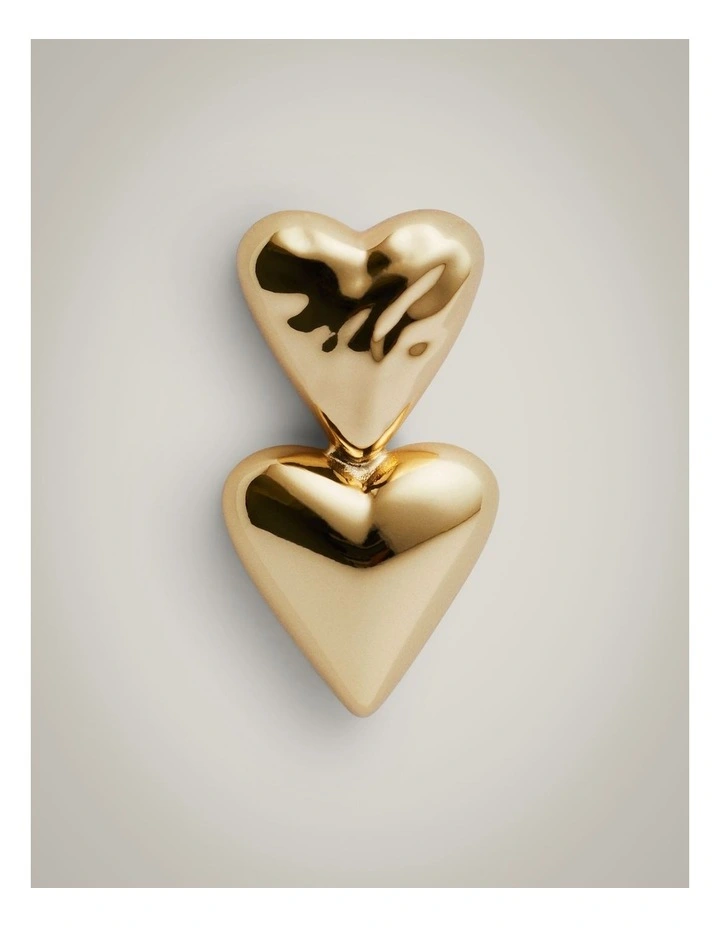 Sutton Molten Drop Earrings in Gold image 3