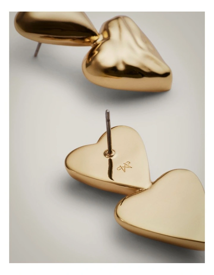 Sutton Molten Drop Earrings in Gold image 4