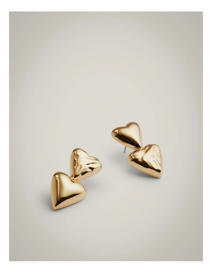 Sutton Molten Drop Earrings in Gold image 5