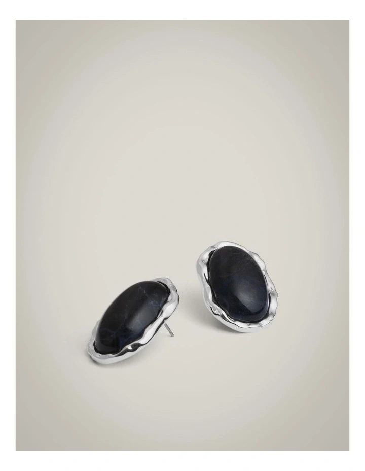 Frankie Stud Earrings in Silver image 5