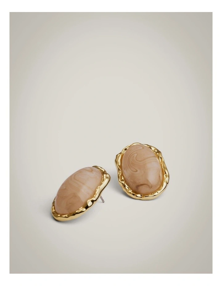 Frankie Stud Earrings in Gold image 5