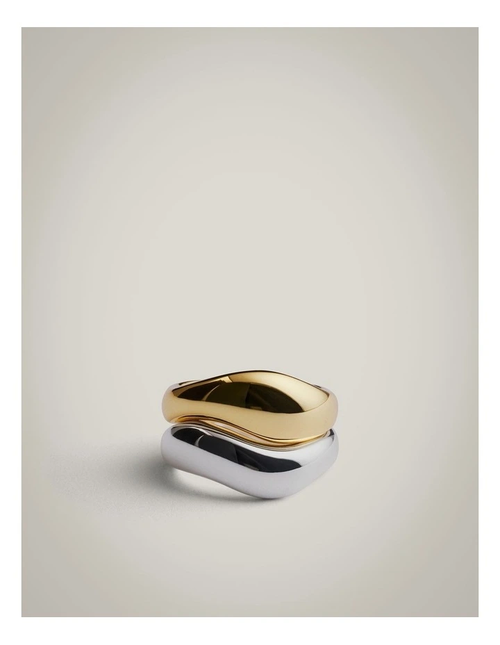Sadie Ring Stack in Mixed Metal image 3