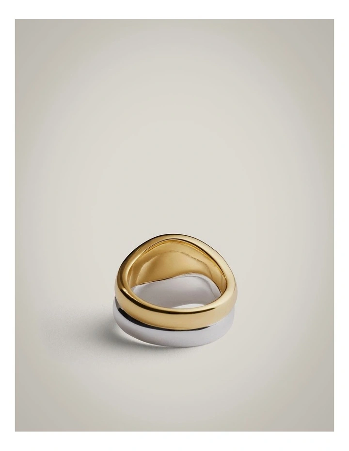 Sadie Ring Stack in Mixed Metal image 4