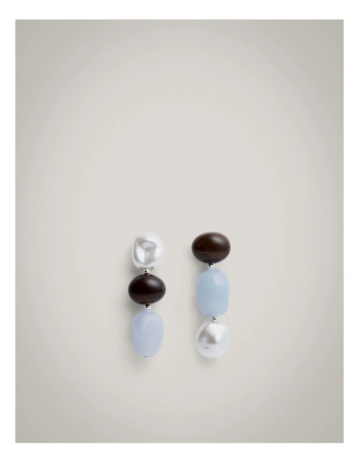 Kyla Drop Earrings in Light Blue image 1