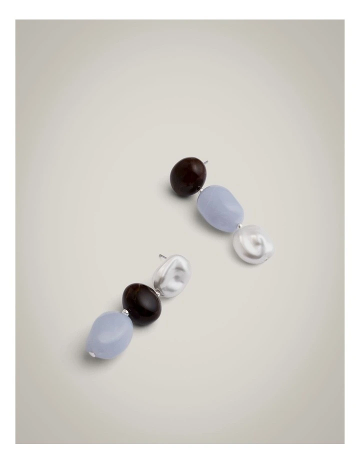 Kyla Drop Earrings in Light Blue image 4