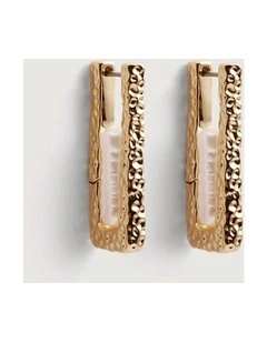 Sage Pearl Hoop Earrings in Gold