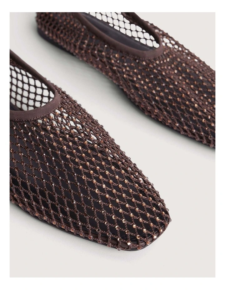 Mindy Mesh Flats in Espresso image 3