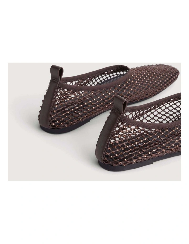 Mindy Mesh Flats in Espresso image 4