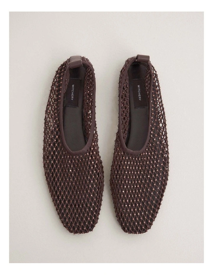 Mindy Mesh Flats in Espresso image 5