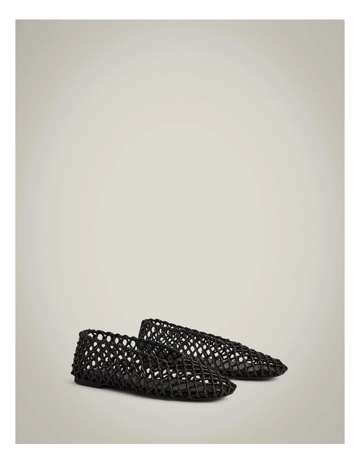 Hazel Woven Flats in Black image 4