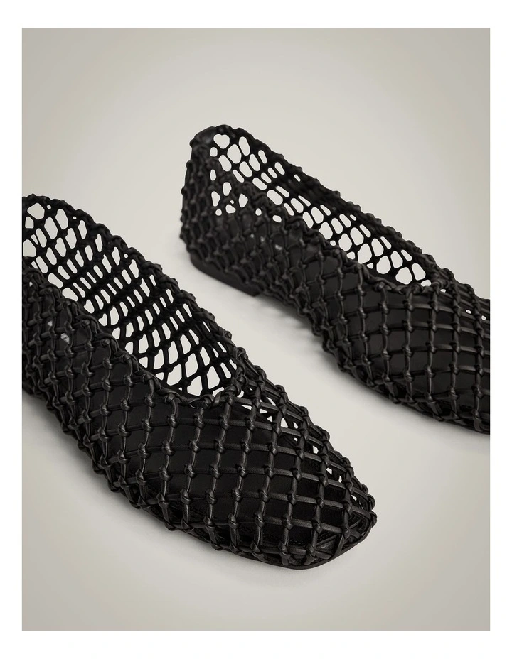 Hazel Woven Flats in Black image 5