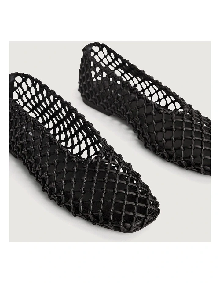 Hazel Woven Flats in Black image 5