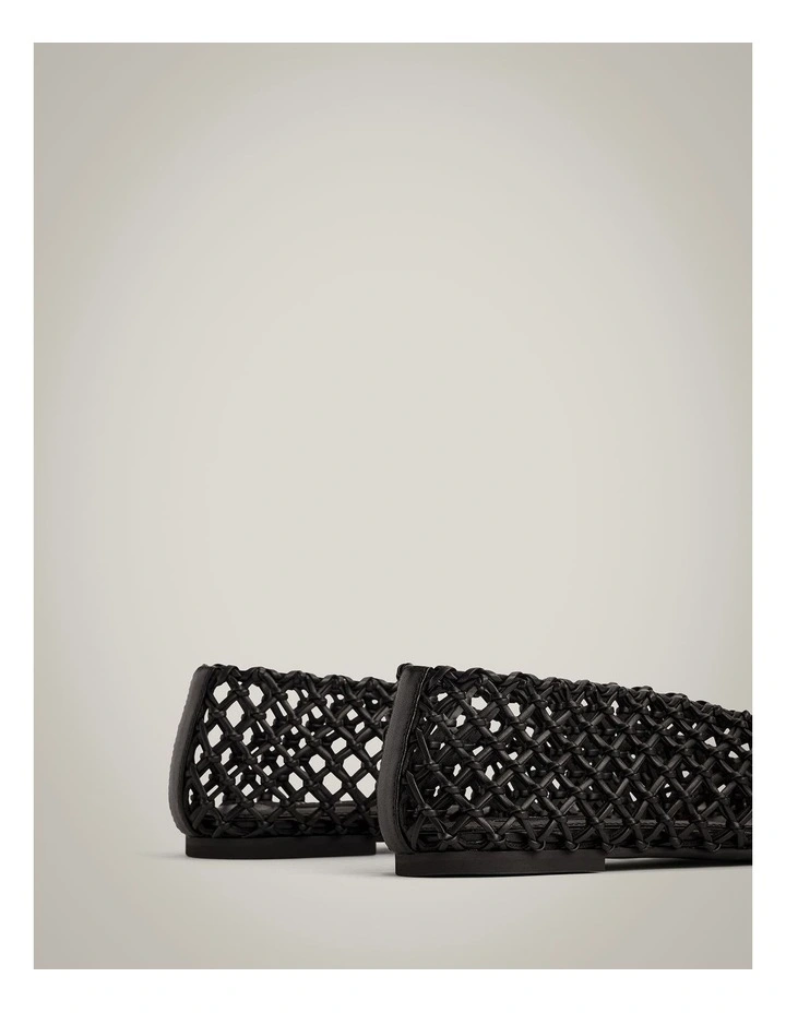 Hazel Woven Flats in Black image 6