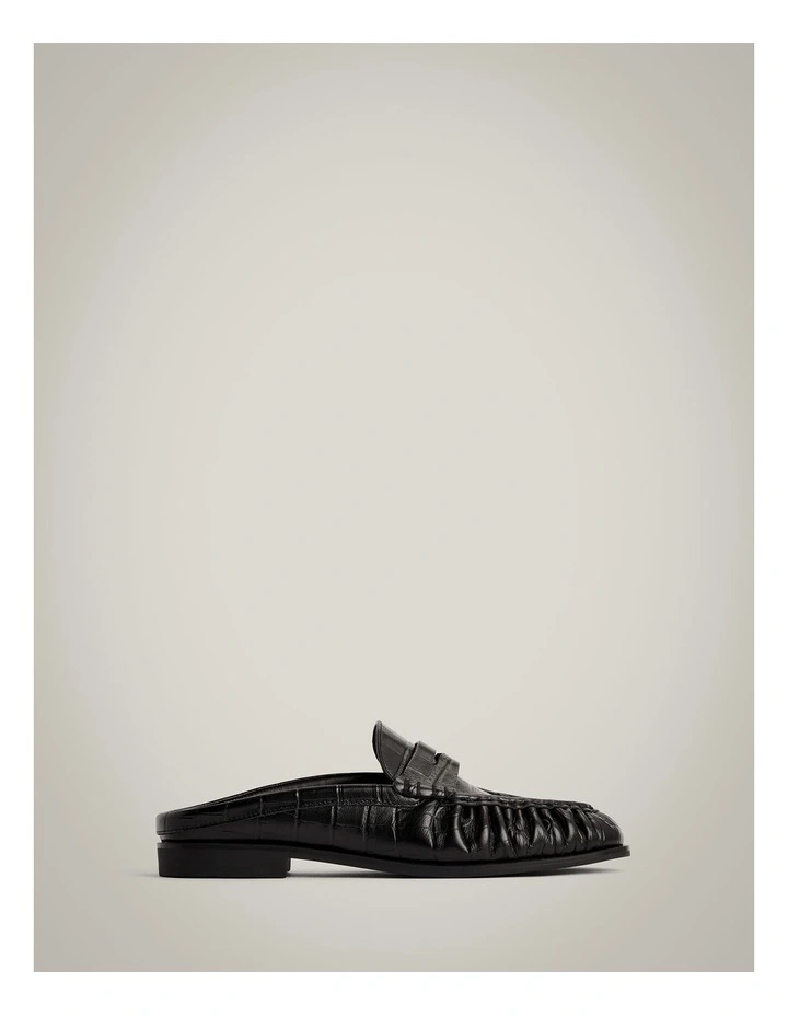 Zoe Mule Loafers in Black image 1