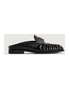 Zoe Mule Loafers in Black