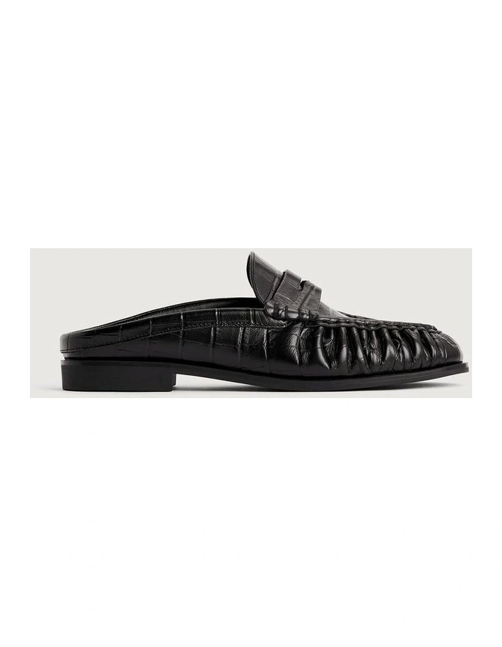 Zoe Mule Loafers in Black image 1
