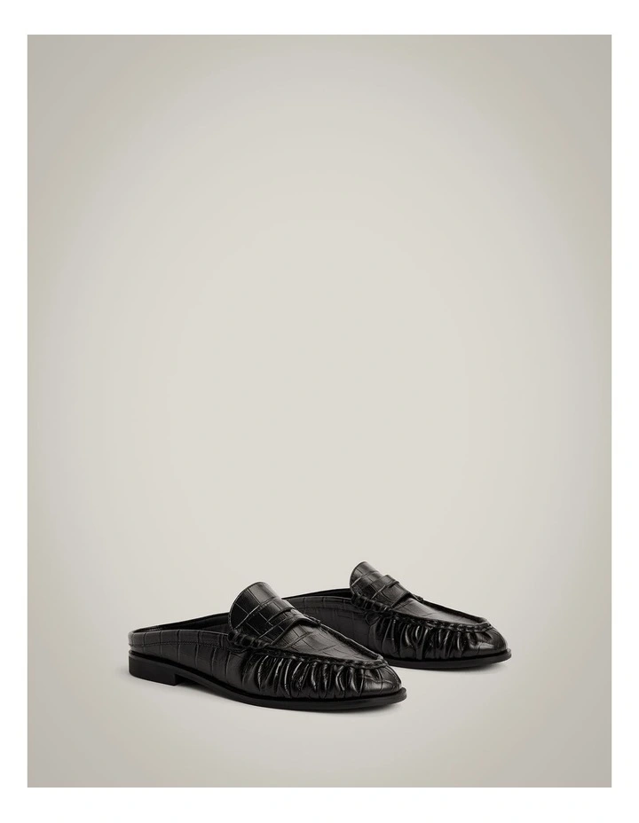 Zoe Mule Loafers in Black image 3