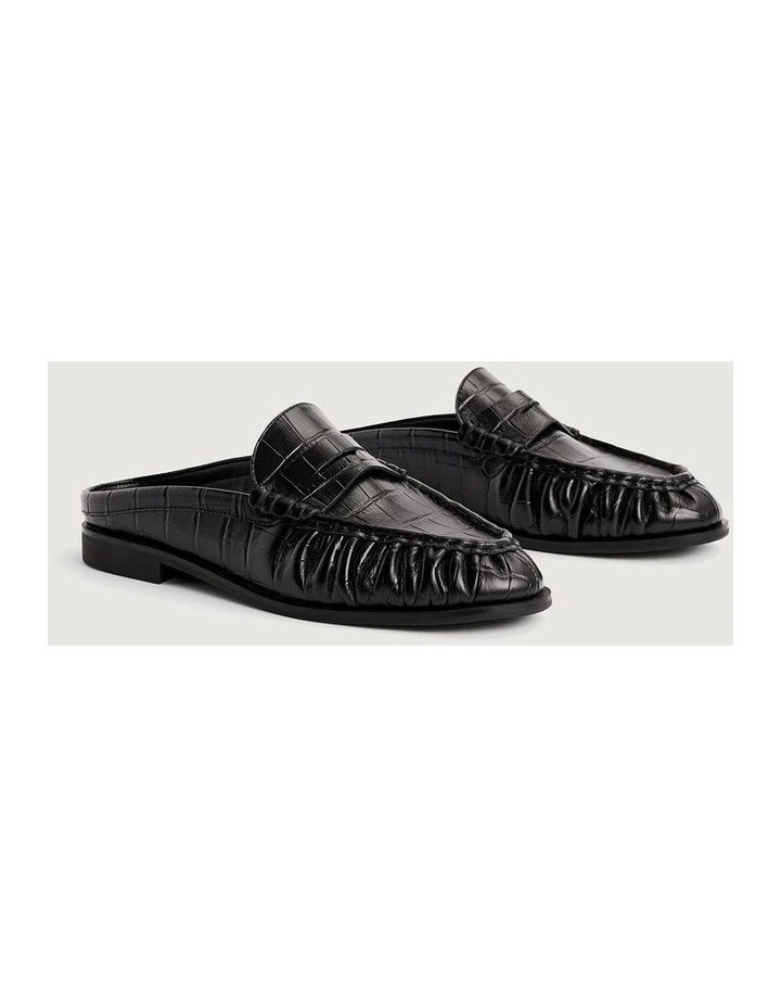 Zoe Mule Loafers in Black image 3