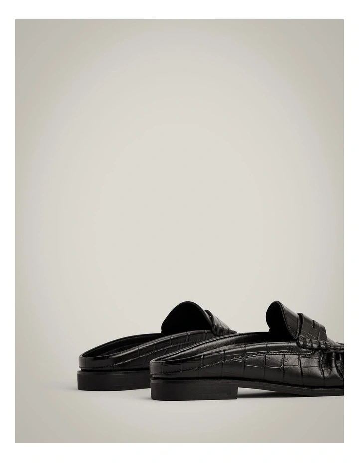 Zoe Mule Loafers in Black image 5