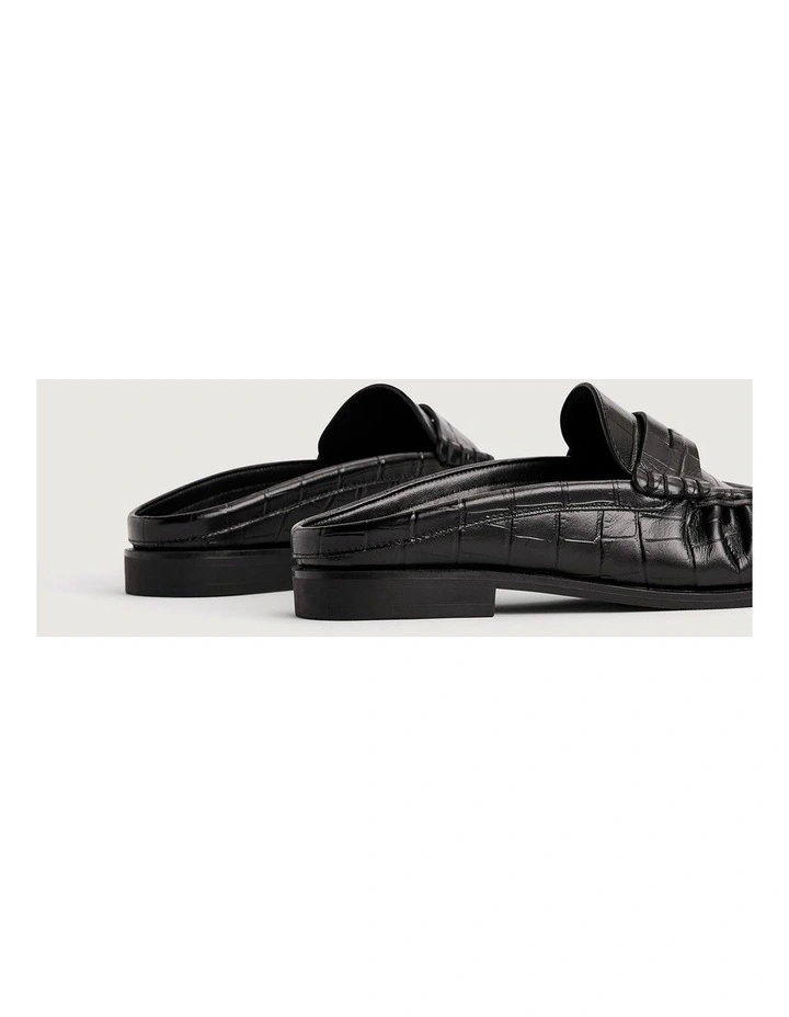 Zoe Mule Loafers in Black image 5
