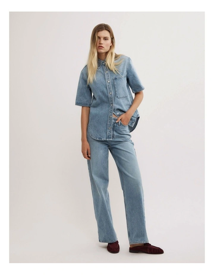 Zoe Suede Mule Loafers in Fig image 2