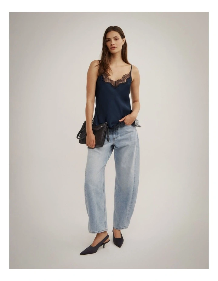 Fleur Satin Heels in Black image 2