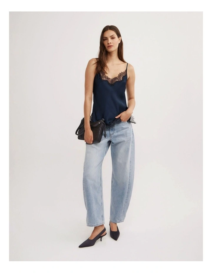 Fleur Satin Heels in Black image 2