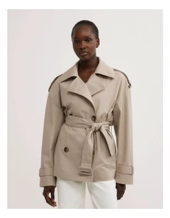 Belted Trench Coat in Neutral