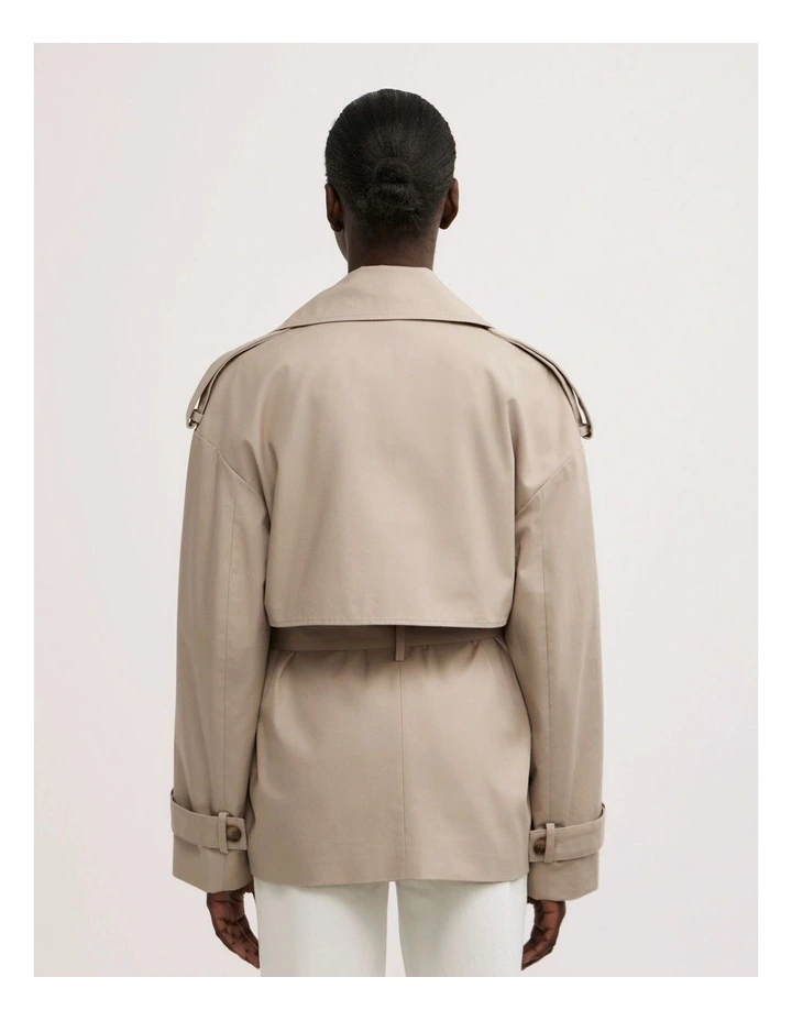 Belted Trench Coat in Neutral image 5