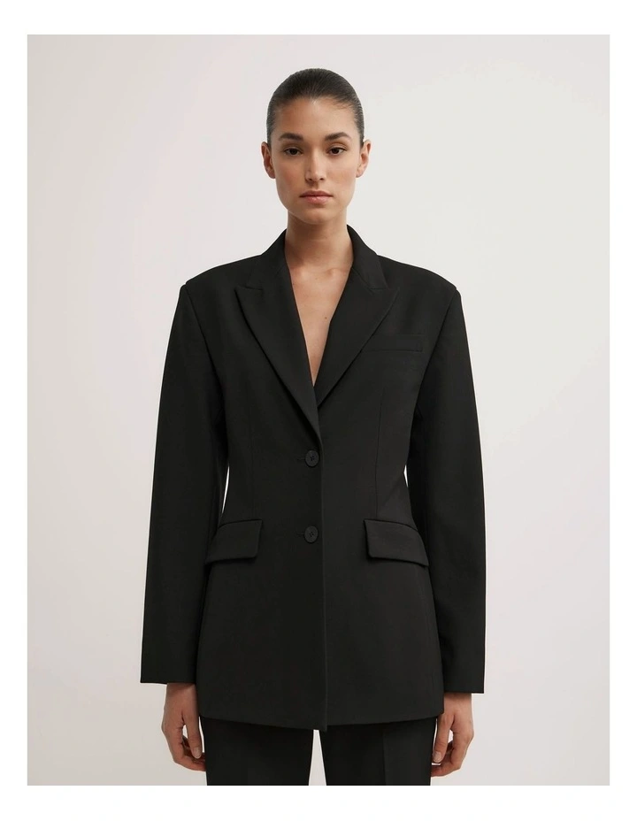 Seam Blazer in Black image 1
