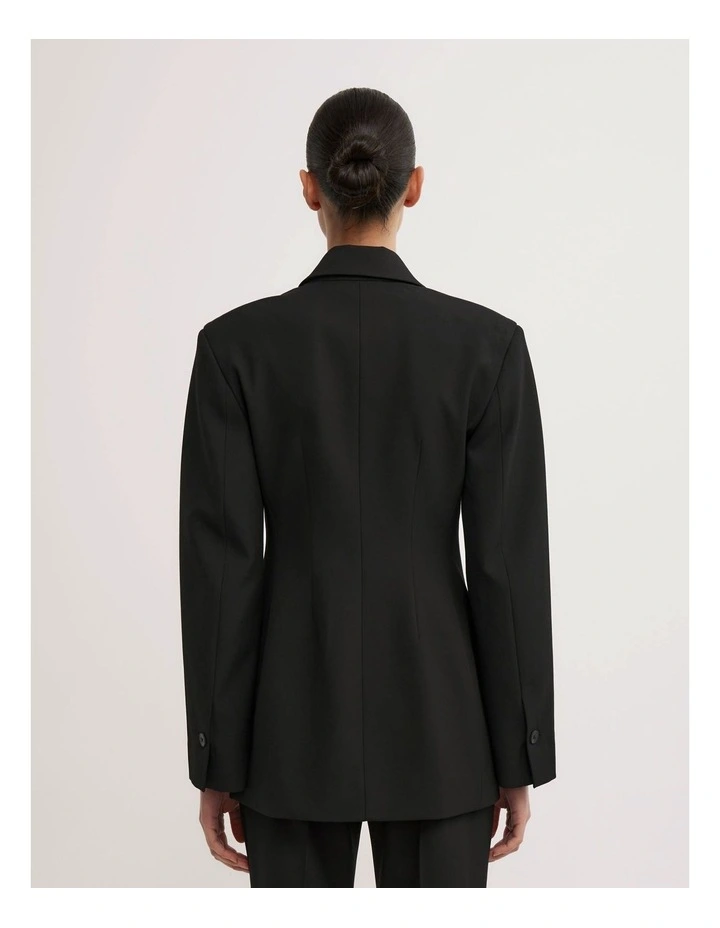 Seam Blazer in Black image 2