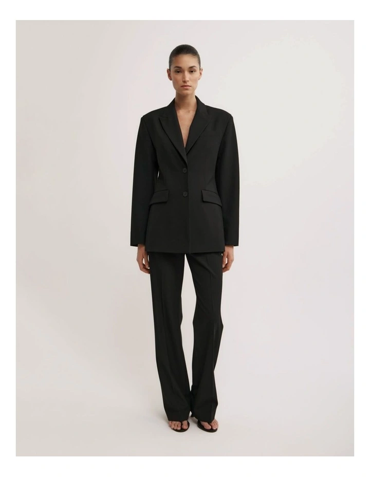 Seam Blazer in Black image 6