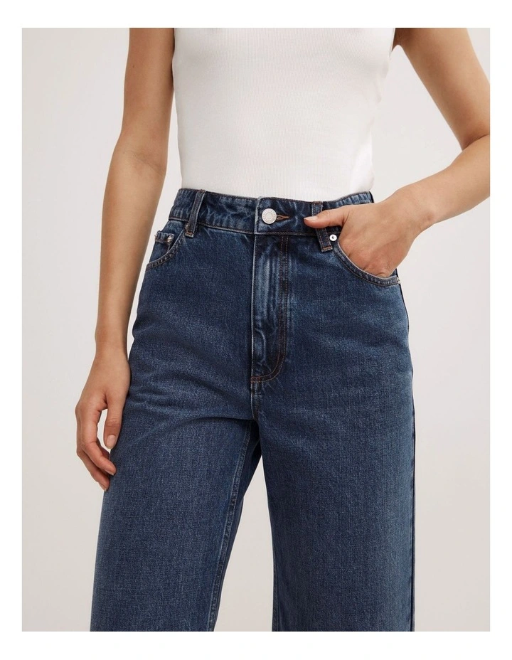 Wide Leg Crop Jeans in Pacific Wash image 3