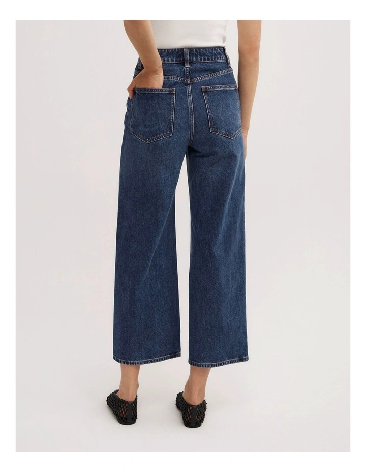 Wide Leg Crop Jeans in Pacific Wash image 4