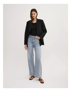 Wide Leg Jeans in Powder Blue