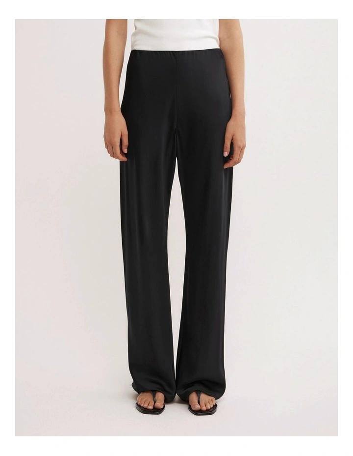 Bias Cut Pant in Black image 2