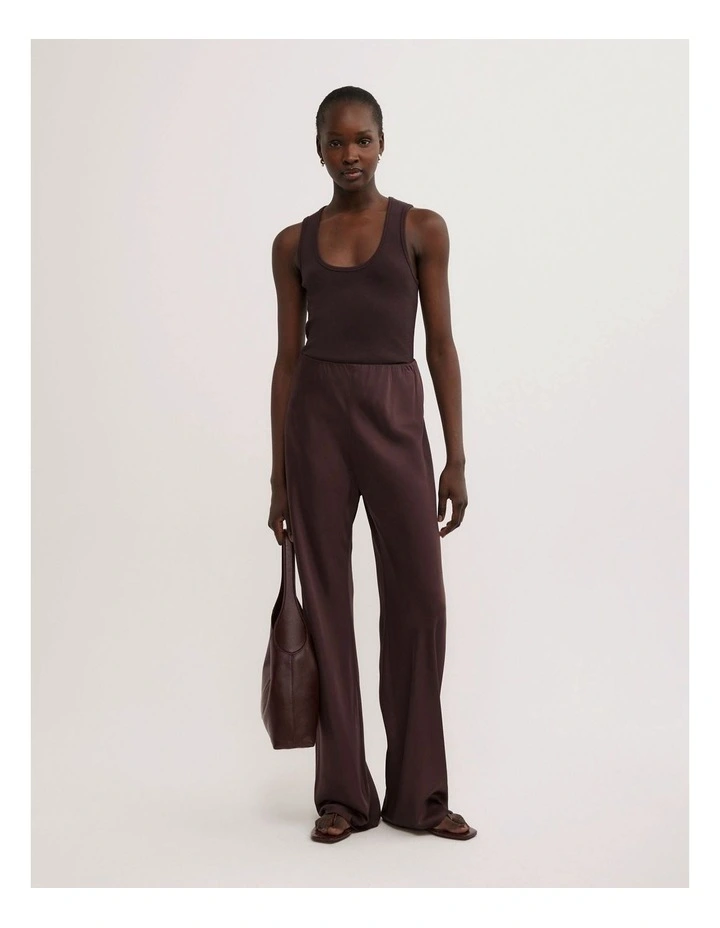 Bias Cut Pant in Espresso image 1