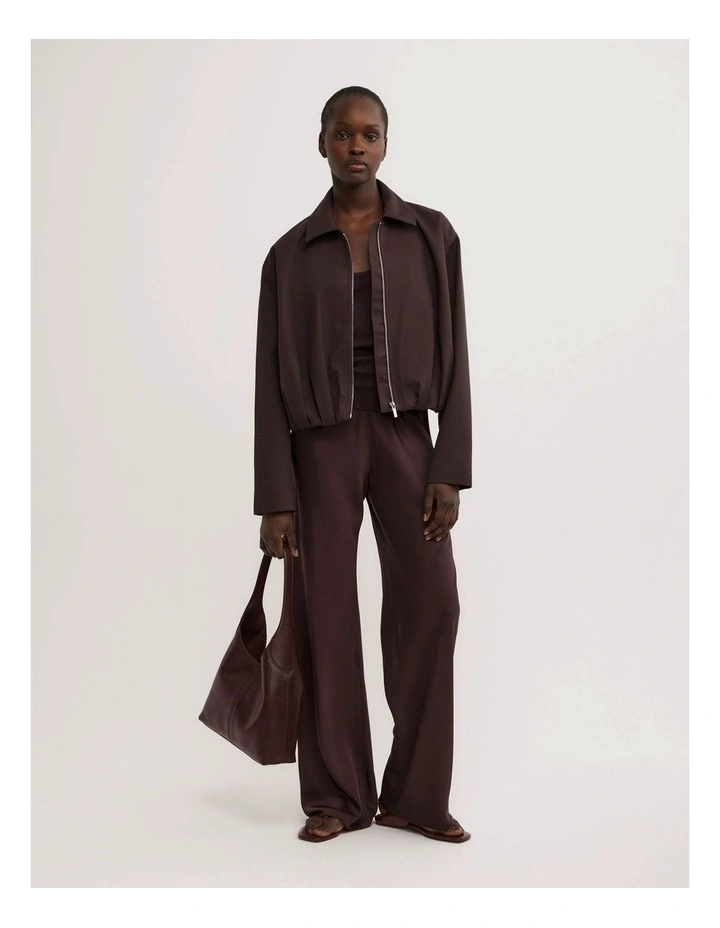 Bias Cut Pant in Espresso image 4