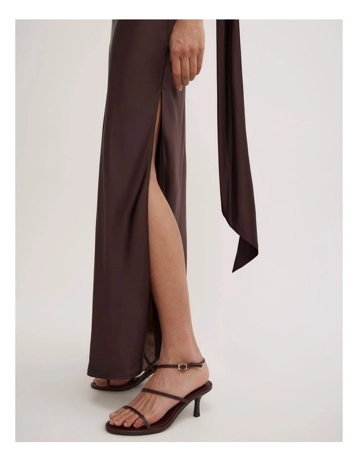 Maxi Scarf Dress in Espresso image 5