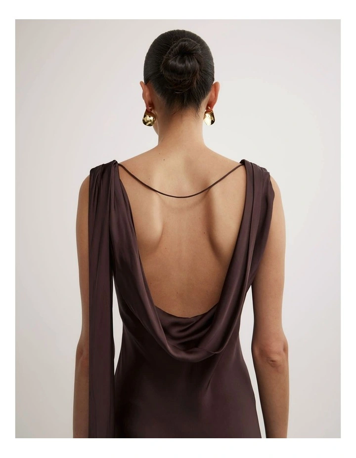 Maxi Scarf Dress in Espresso image 6